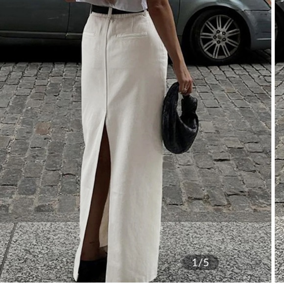 Commense Elegant White Maxi Skirt - Picture 3 of 3